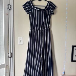 Navy Striped Women's Dress